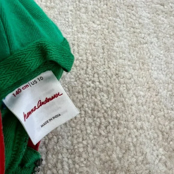 Hanna Andersson Boys Dino Green French Terry Zip Up Hoodie Sweatshirt 10 - Picture 2 of 9